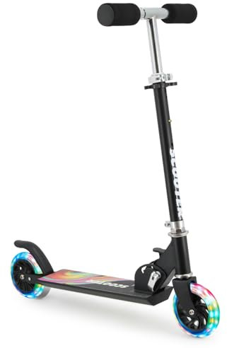 Hyiatyo Roller Kinder 6 Jahre mit LED Rädern, Kinder Scooter ab 3-10 Jahre, Faltbar Kinder Kickscooter Tretroller für Junge und Mädchen
