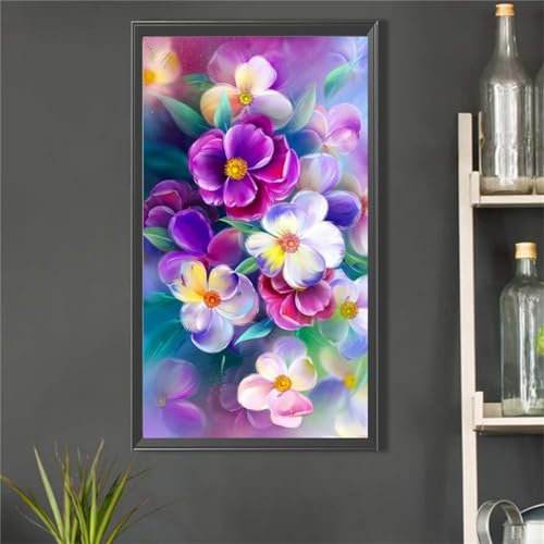 Diamond Painting Stiefmütterchen,Groß Diamant Painting Bilder Set 5D DIY Erwachsene Kinder Full Vierkantbohrer Stickerei Kreuzstich Malen nach Zahlen Kunst Handwerk Home Wohnzimmer Wand Dekor 50x100cm