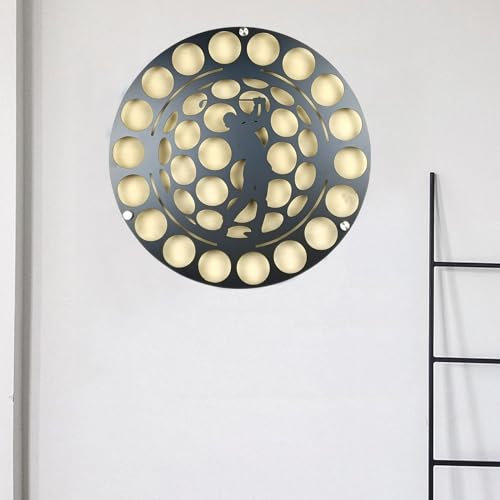 forestalk Golfball Holz Vitrine Geschützt Kabinett,Golf Rack für Golfball Sammlungen,Golf Ball Display Rack Schrank für Wandmontage für Golf-Enthusiasten(Color:F)