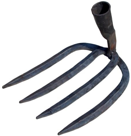 Happyyami Râteau De Jardin à Dents Acier Forgé Accessoire Pratique pour Agriculture Jardinage Petit