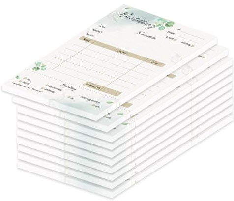 PRICARO Bestellannahmeblock Eukalyptus, A6, 10 Stück