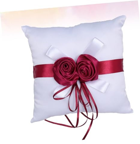 Cabilock Party-Ringkissen para baños Ringbox- Partyring Hochzeitsringkissen Romantisches Ringe für Hochzeit Ehe tragbar einstellen Blumen streuen Braut