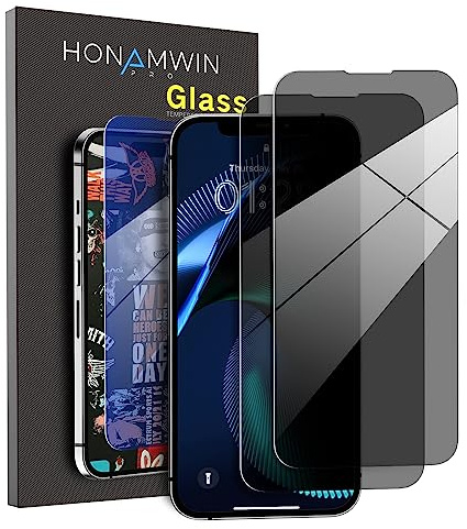 HONAMWINPRO Screen Protector Compatible with iPhone 11 Pro Max Anti Spy Glass (Scratch Resistant/Shockproof/Anti-Fingerprint) iPhone 11 Pro Max Screen Protector (2 PACK)