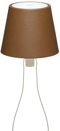 LA VILLE LUMIÈRE MarieB Lampada LED Wireless, Ricaricabile e Dimmerabile, Abat-Jour per Interno/Esterno, 48h Autonomia, 3 Temperature di Luce, Alluminio, Single, LVL (Mineral Corten)