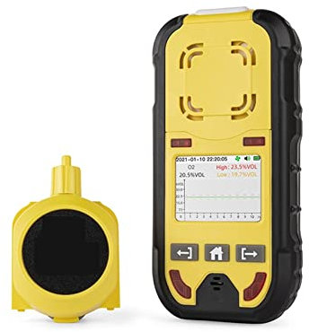 Portable Gas Detector Pump Multi Gas Detector Gas Meter O2 H2S CO LEL 4 in 1 Oxygen Hydrogen Sulfide Carbon Monoxide Leak Detector With Data Logging(With pump)