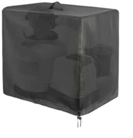 EXTRWORY 1pc Wasserdichte Sandfilterabdeckung für Intex Krystal Clear Poolpumpe 55x50x62cm,420D Schwimmbadpumpe wasserdichte Sandfilteranlage Abdeckung