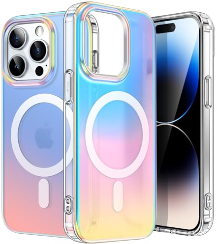 JETech Magnetische Hülle für iPhone 14 Pro Max, Irisierend | Kompatibel mit MagSafe, Farbige Transluzent Handyhülle