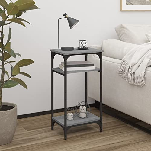 ShGaxin Beistelltisch, Kleiner Tisch, Sofatisch, Side Table, Laptop Tisch, Pflanzenhocker, Druckertisch, Telefontisch, Sofa Table, Tabletttisch, Grau Sonoma 40x30x75 cm Holzwerkstoff