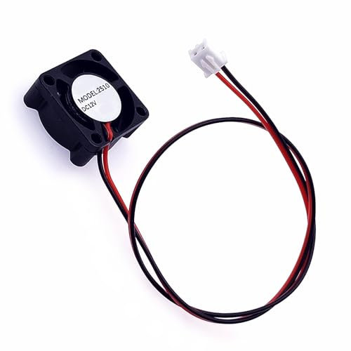 JZK 25x25x10mm DC12V Mini Ventilateur de Refroidissement Sans Balai 9000 tr/min, 0.04A, 2510 pour Carte Développement, Carte Graphique et Imprimante 3D