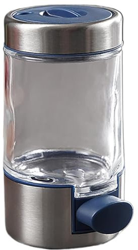 Salero de acero inoxidable – Botella de pimentero, dispensador de condimento | Contenedor de condimentos de cocina de distribución eficiente, agitador de especias seguro e inodoro, hermoso molino de