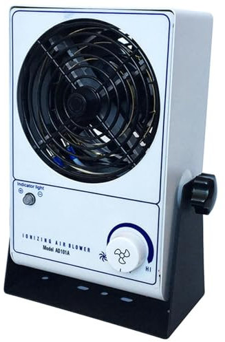 Ventilatore ionizzante, ventilatore ionizzatore antistatico, eliminatore di ventilatori da tavolo ionizzatori, area di flusso d'aria 40 * 60 cm, volume d'aria 45-110 cfm, per l'industria elettronica