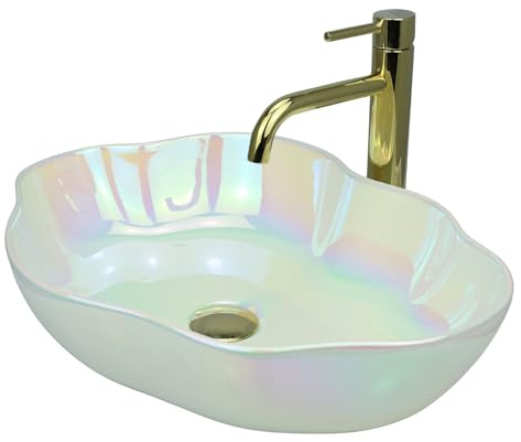 GTM Design Vasque à Poser Salle de Bain - Lavabo Salle de Bain - Vasque a Poser - Evier Lave Main - Lavabo Wc - Modèle 3
