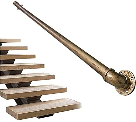 Antike Messing-Treppe für drinnen und draußen, rutschfester Haltegriff, Geländer für ältere Menschen und Kinder, Sicherheitshandgeländer für Treppen, 400 cm