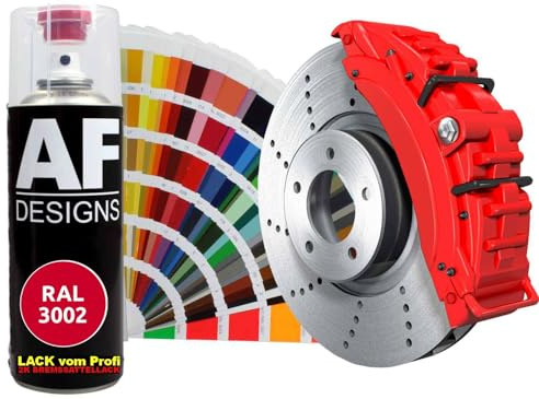 Alex Flittner Designs Spraydose RAL3002 KARMINROT | Hochwertiger 2K - Bremssattellack: Der Alex Flittner Designs 2K Bremssattellack bietet eine langlebige, widerstandsfähige