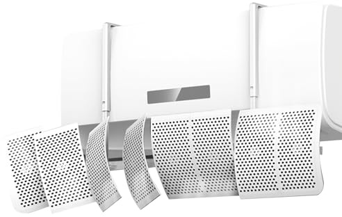 Deflettore del condizionatore d'aria, copertura del deviatore 'aria, 90 x 20 cm, accessorio per elettrodomestici, design regolabile, deviatore per ventilatore CA per camera da letto, soggiorno