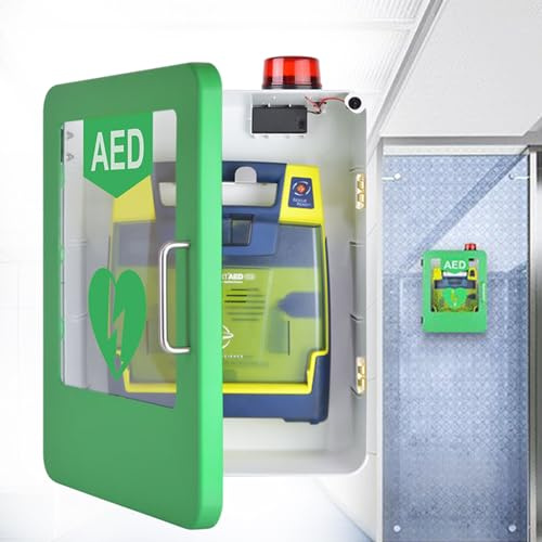 Erste-Hilfe-Kasten, AED-Defibrillator-Schrank zur Wandmontage, AED-Defibrillator-Aufbewahrungsschrank mit Alarm, Erste-Hilfe-AED-Defibrillator-Schrank