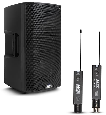 ALTO Pack Enceinte de Sonorisation Active TX415 700W 15 Pouces avec Récepteur et Émetteur de Micro XLR pour Performances Live, Événements, Karaoké, Sonorisation, Présentations