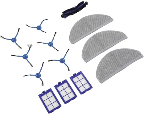 Yechiry Piezas de Reemplazo de Aspiradora, Repuesto de Repuesto Accesorios de Vacío para Robot para Robovac X8, Incluyen 1 Cepillo Principal, 6 Cepillos Laterales, 3 Filtros, 3 Paños para Trapeadores