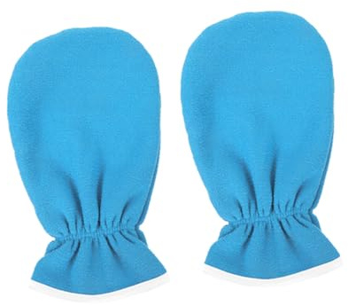 NOLITOY Guantes Exfoliantes Función de Conservación del Calor de Poliéster y Franela Lavables para Cuidado Personal Diario Ideales para Spa Profesional