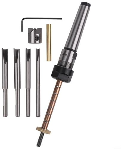Juego de 8 mandriles de giro de bolígrafo con broca de 7 mm para torno de carpintería, kit de bolígrafo de giro de madera de acero al carbono compatible con taladros manuales y prensas de taladro