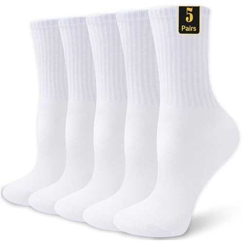 Wamicu Socken Herren Baumwollsocken Atmungaktive Tennissocken 5 Paar Dünn | Sportsocken, Laufsocken, Arbeitssocken, Altag und Freizeit