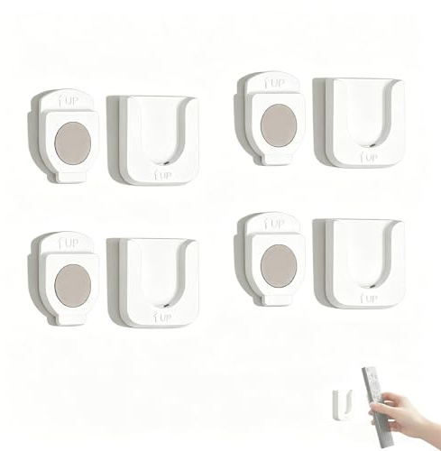 Cloxtralon - Soporte de mando a distancia magnético potente sin taladrar, soporte de mando a distancia de pared para superficies no porosas - Home Office, Hotel y Casa