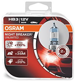 Osram Night Breaker Unlimited Halogen Birnen - HB3 (9005) - 12V/60W - Satz à 2 Stück