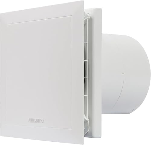 Airflow QT150VS Abluftventilator mit stufenloser Geschwindigkeitsregelung – Für 150mm/6 Rohr – 2-Stufen-Betrieb bis zu 72 l/s, 90000458