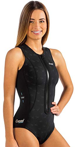 COSTUME TERMICO DONNA NERO LOGO ACQUAMARINA 2mm S/2