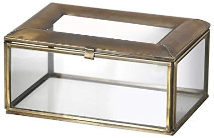 Parlane Schmuckschatulle aus Glas und Messing