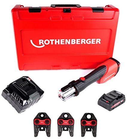 Rothenberger ROMAX 4000 Set TH16-20-26 mm Akku Pressmaschine + 1x Akku 4,0Ah + Ladegerät + Pressbacken + Koffer (1000001925)
