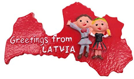 Lettland 3D-Kühlschrankmagnet, Souvenir, Geschenk, Heimküche, Dekoration, Magnet-Aufkleber, Lettland Kühlschrank-Magnet-Kollektion