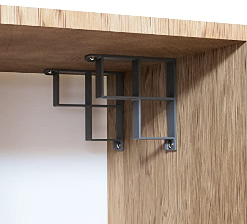 Tin Foil/Cling Film/Grease Proof Paper Mount Bracket Holder Organiser Corner Holder for Kitchen Cupboard Organisation Grey