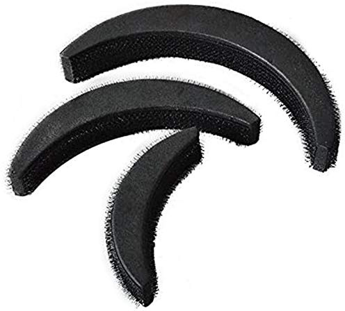 Haar Volumen Einsatz Set, 3-teilig, Schwamm Bump It Up Styling Werkzeug Accessoires für Frauen und Mädchen, Schwarz