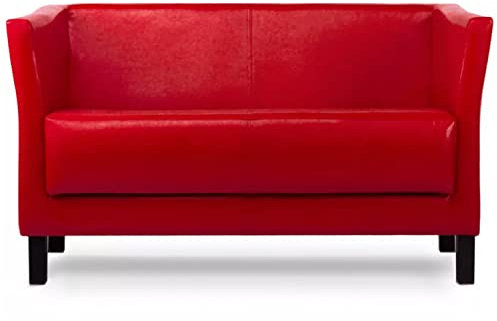 konsimo ESPECTO Sofa aus lederähnlichem Material – Sofa für Wohnzimmer, Wartezimmer & Dienstleistungsräume, weiche Sitzfläche, Moderne Lounge-Sofa für Salon