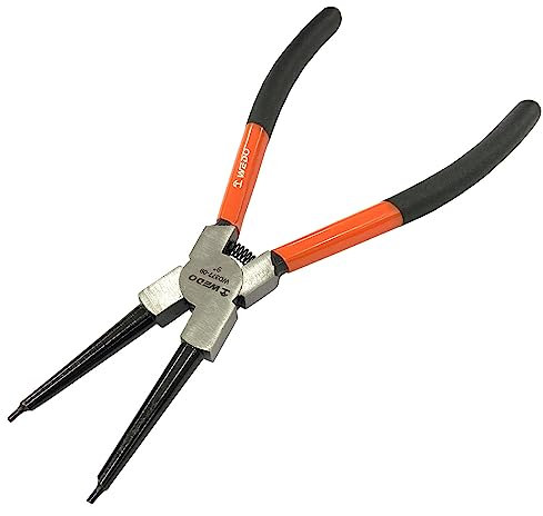 WEDO 9 Straight Internal Circlip Pliers, Internal Snap Ring Straight Nose Plier, Chrome Vanadium Steel, Die-Forged, for Ring Remover Retaining and Remove Hoses