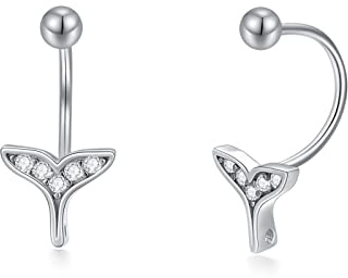 Mädchen Ohrringe Meerjungfrau 925 Sterling Silver Flosse Ohrstecker Meerjungfrau Schmuck Geschenke für Damen Mädchen