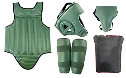 Kopf, KöRper Und Fuß Schutz GeräT Set Sparring Gear Set, Martial Arts Protector Ausrüstung Sanda Kickboxing Kit 5pcs Gear Set Für Männer Und Frau