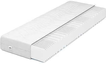 IZER Wave Kaltschaummatratze Härtegrad H3 160x200 22cm Orthopädische Matratze 7-Zonen Matratzenbezug mit Reißverschluss
