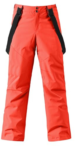 HOTIAN Herren Skihose Hosenträgerhose Outdoorhose Snowboardhose Winter Wasserdicht Warm Abnehmbare Hosenträger Skilanglaufhose Thermohose Wanderhose Ski Pant