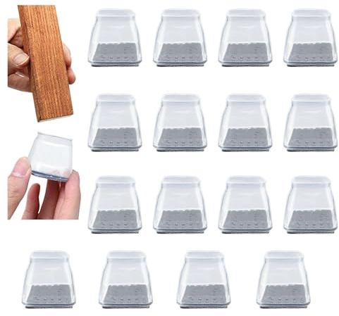 GWAWG 16 Pezzi Gommini per Sedie Tappi Sedie Silicone Coperture Protezione con Cuscinetti Feltrino per la Legno Duro Piastrelle Pavimenti Laminato Mobili Senza Graffi e Rumore (Piccolo)