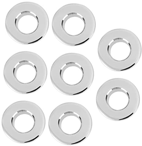 Angoily 8stücke Waschbecken Überlauf Ring Abflussstöpsel Becken Loch Stecker Bad Zubehör Silber Passend Für Waschbecken
