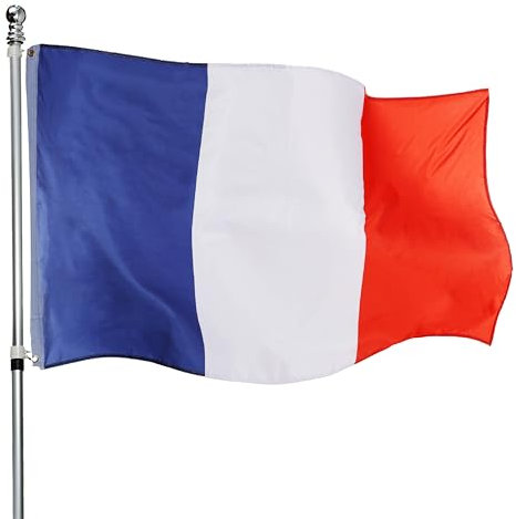 Große französische Flagge, 152 cm x 91 cm, 2 Stück, perfekt für französische Veranstaltungen oder Anlässe