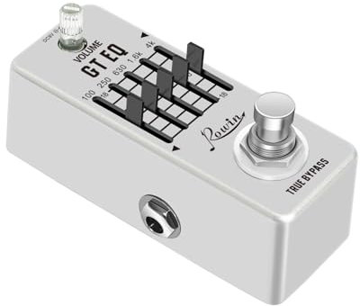 Sunydog NEU 5-Band-EQ-Pedal,E-Gitarren-Equalizer,100 Hz,250 Hz,630 Hz,1,6 kHz,4 kHz,True Bypass,1/4 Zoll Mono-Metallgehäuse,Effektpedal,Überlastung,Verzerrung,Verzögerung,Nachhall