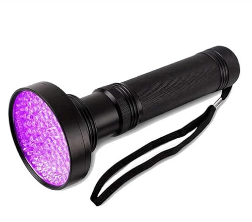 MODOAO Tragbare UV-Taschenlampe UV-Taschenlampe 100 LED UV-Taschenlampe 395nm Schwarzlicht-Taschenlampe Fake Bills, Hunde & andere Haustiere Urindetektor