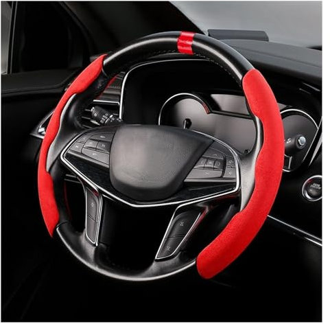 Lenkradbezug Auto Für Lincoln Für Nautilus Für Aviator Für Navigator Anti-Slip Lenkrad Schutz Abdeckungen Drehen Fell Lenkradabdeckung (Farbe : C-Brown)