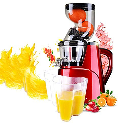 Estrattore di succo a masticazione lenta, scivolo largo 80 mm, spremiagrumi a freddo, con motore silenzioso/funzione inversa/brocca per succo, succo di frutta e verdura ad alto contenuto nutritivo