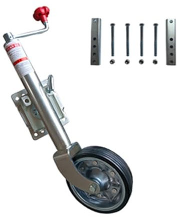 Anhängerheberrad – anschraubbarer, drehbarer Zungenheber, schwenkbarer Anhängerheber, 20 cm schwerer Anhänger, zusammenklappbar, 680 kg Tragfähigkeit, für Boot, Wohnwagen, Auto (Farbe: A, 1500 lbs/68