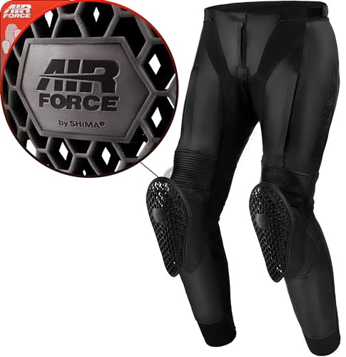SHIMA Bandit 2.0 Motorrad Jacke Hose Herren mit Protektoren AirForce Rückenprotektor Leder Motorradkombi Sommer