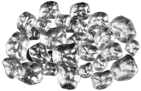 Riess Ambiente Moderne Wanddekoration Variation 105cm Silber Metall Handmade Wanddeko Wandskulptur Wandkunst Wandkunst Wandornament Metallbild Dekoration